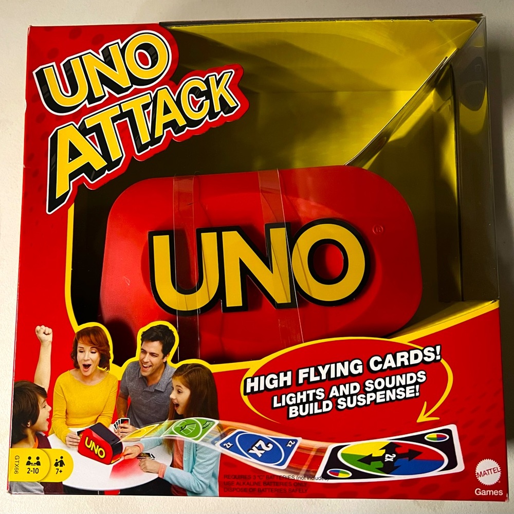 UNO Attack Card and Board Game Toy New And Sealed